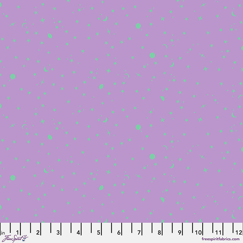 True Colors 2025 Quilt Fabric by Tula Pink - Space Sprinkles Stars in Frozen Berry Purple - PWTP254.FROZENBERRY