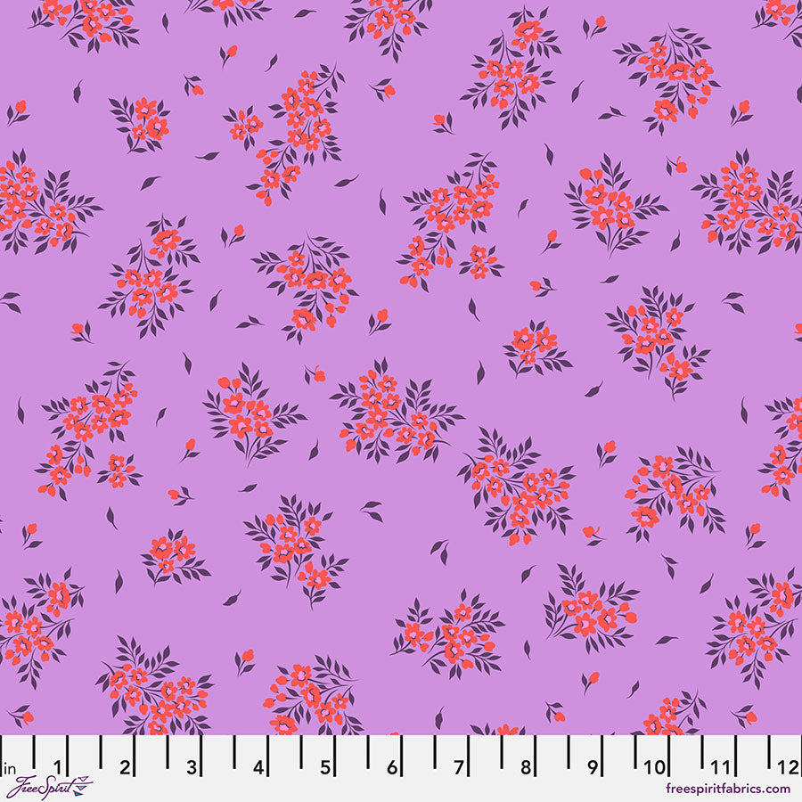 True Colors 2025 Quilt Fabric by Tula Pink - What a Ditz Floral in Heliotrope Purple - PWTP253.HELIOTROPE