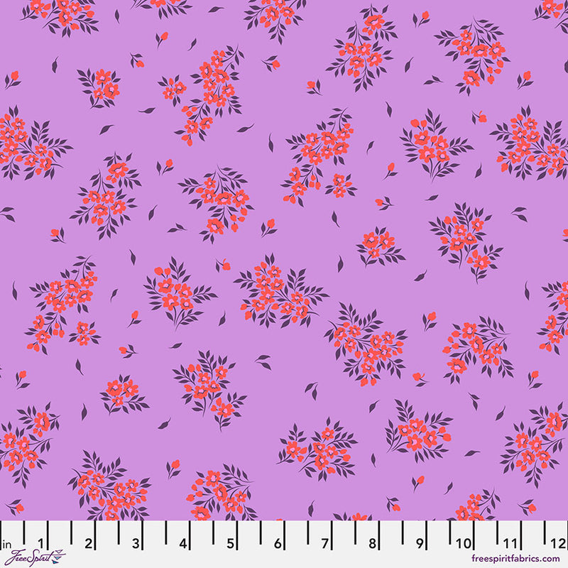 True Colors 2025 Quilt Fabric by Tula Pink - What a Ditz Floral in Heliotrope Purple - PWTP253.HELIOTROPE
