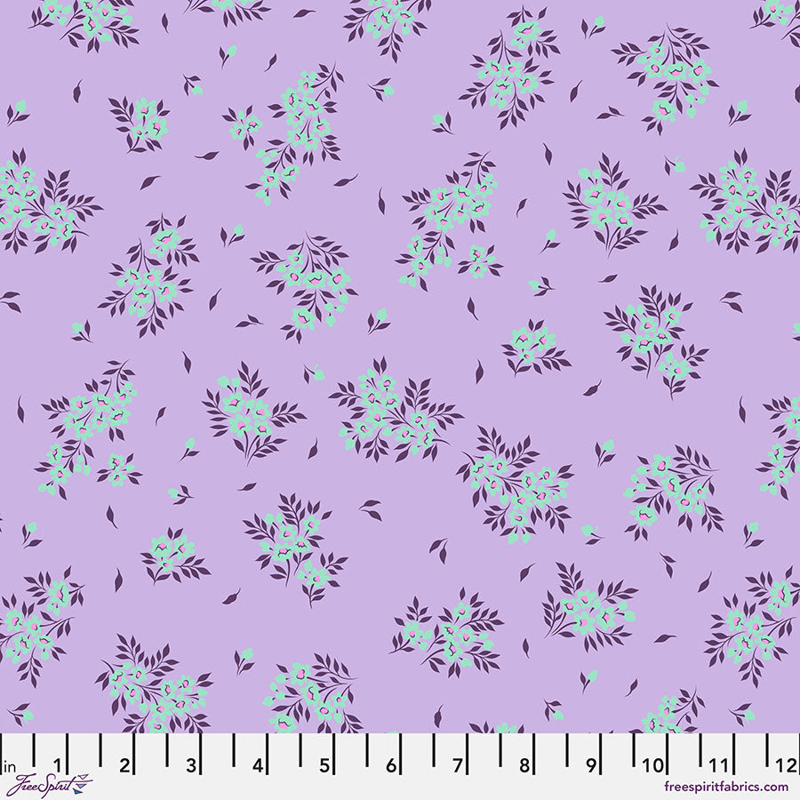 True Colors 2025 Quilt Fabric by Tula Pink - What a Ditz Floral in Viola Purple - PWTP253.VIOLA