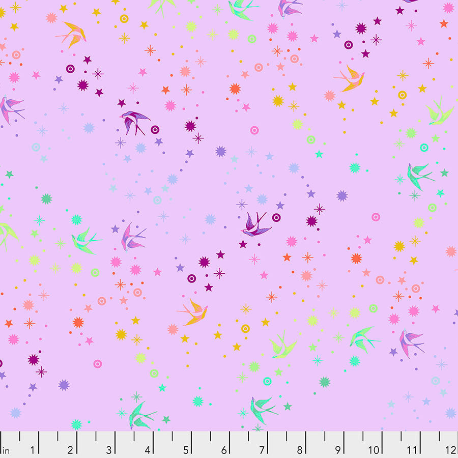 True Colors Quilt Fabric by Tula Pink - Fairy Dust in Lavender - PWTP133.LAVENDER