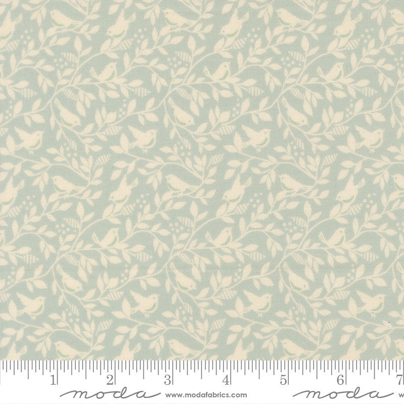 True Love Quilt Fabric - Birds of a Feather in Robin's Egg Aqua - 5264 14