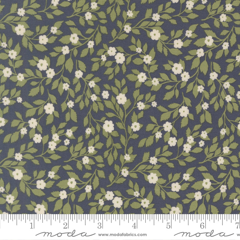 True Love Quilt Fabric - Daydream Posies in Twilight Dark Blue - 5261 13