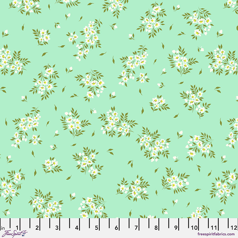 True Colors 2025 Quilt Fabric by Tula Pink - What a Ditz Floral in Spearmint Green - PWTP253.SPEARMINT