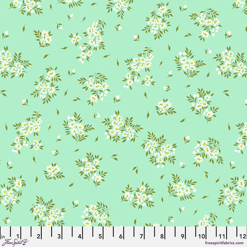True Colors 2025 Quilt Fabric by Tula Pink - What a Ditz Floral in Spearmint Green - PWTP253.SPEARMINT