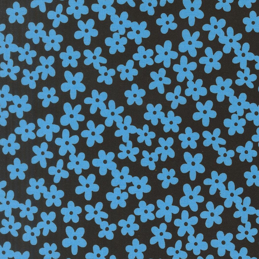 True to Hue Quilt Fabric - Petal Accent in Night Blue/Black - 11562 24