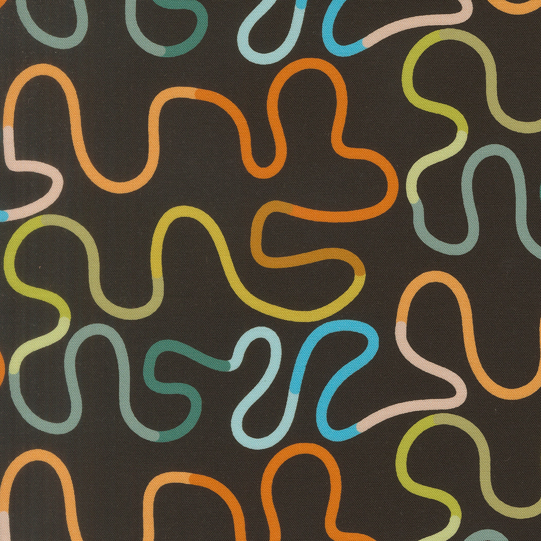 True to Hue Quilt Fabric - Undertone Venture in Black as Night - 11564 12