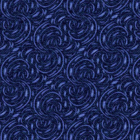 Twilight Quilt Fabric - Diagonal Scroll in Navy Blue - 1649 29791 N