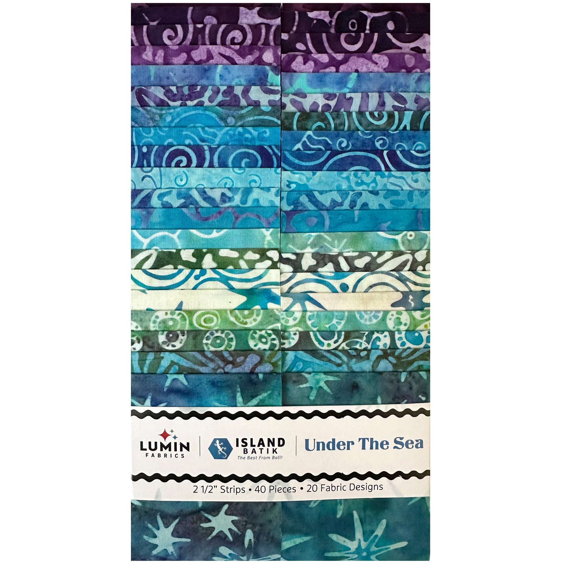 Island Batik Quilt Fabric - Under the Sea Strip Pack - set of 40 2 1/2" strips - Under the Sea-SP