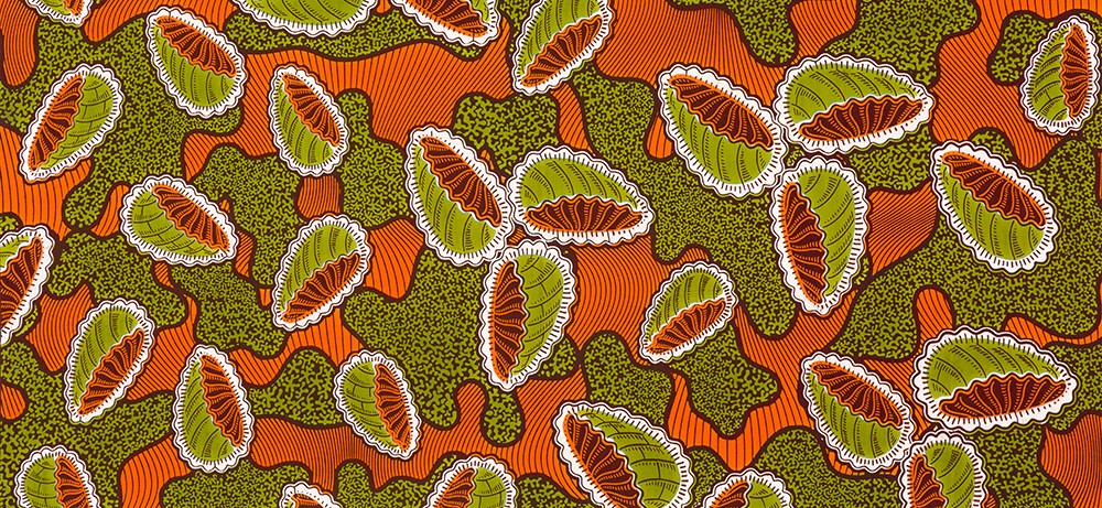 Uniwax Prints from Ivory Coast Quilt Fabric - Orange - UW-24735-2 ORANGE