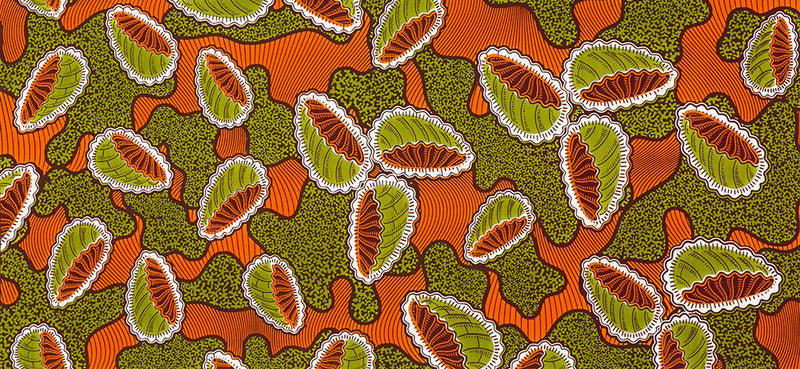 Uniwax Prints from Ivory Coast Quilt Fabric - Orange - UW-24735-2 ORANGE