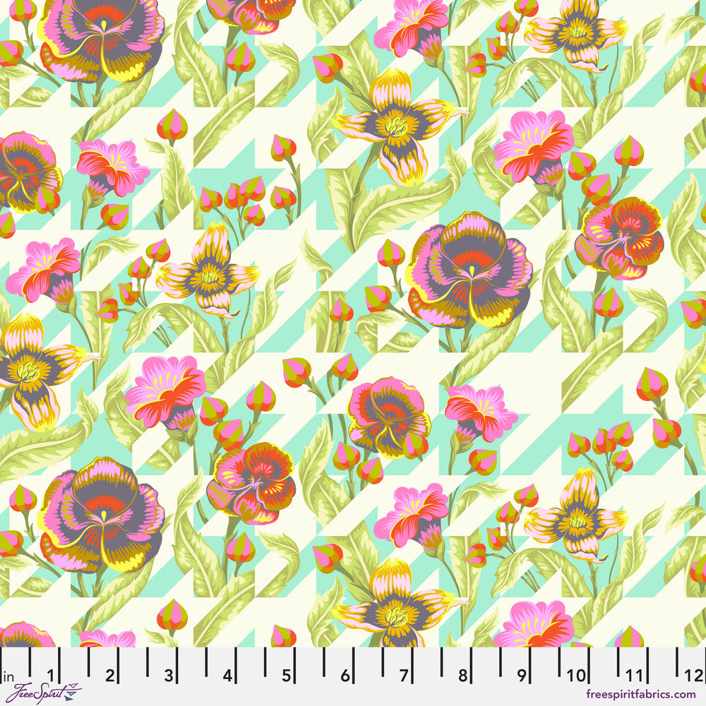 Untamed Quilt Fabric by Tula Pink - Puppy Love in Moonbeam Green/Multi  - PWTP237.MOONBEAM