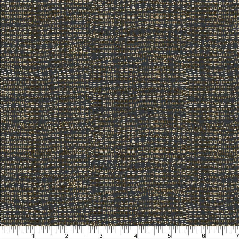 Upstate Quilt Fabric - Burlap Sack in Black - PH0548