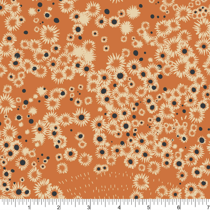 Upstate Quilt Fabric - Flowers for Days in Orange - PH0541
