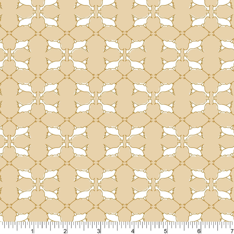 Upstate Quilt Fabric - Run Chicken Run in Tan - PH0545