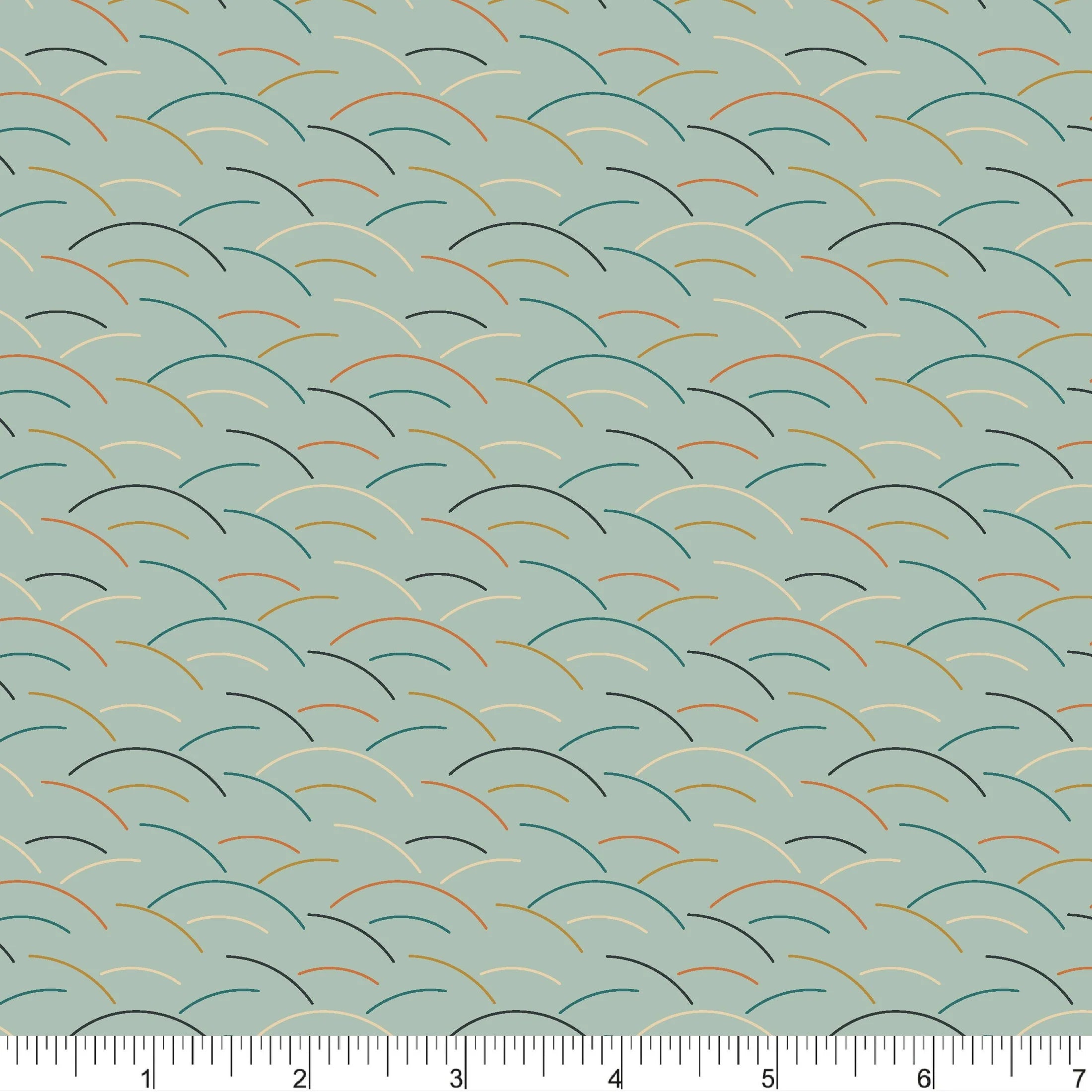 Upstate Quilt Fabric - Wind in the Fields in Light Teal - PH0544
