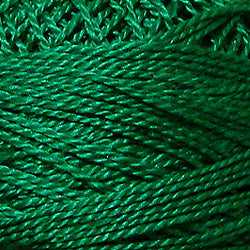 Valdani 1252 Rich Green Dark Solid - Perle/Pearl Cotton Size 12, 109 yard ball - PC12-1252