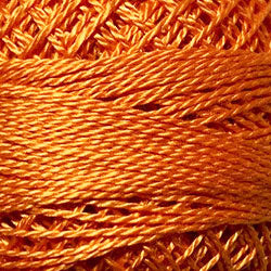 Valdani 204  Bright Orange Coral Solid - Perle/Pearl Cotton Size 12, 109 yard ball - PC12-204