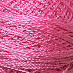 Valdani 458 Pink Peony  Solid - Perle/Pearl Cotton Size 12, 109 yard ball - PC12-458