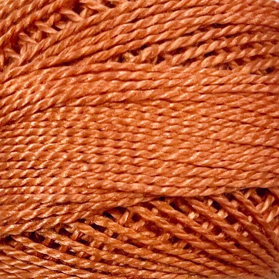 Valdani 721  Baked Pumpkin Solid - Perle/Pearl Cotton Size 12, 109 yard ball - PC12-721