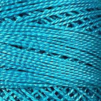 Valdani 93 Bright Turquoise Solid - Perle/Pearl Cotton Size 12, 109 yard ball - PC12-93