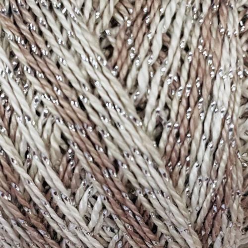 Valdani C705 Sparkle Snow, White/Beige Variegated - Perle/Pearl Cotton Size 12, 109 yard ball - SPC12 C705