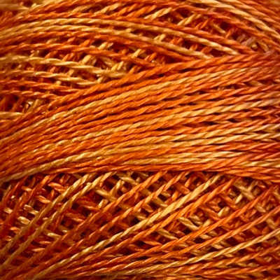 Valdani O244  Love of Life Orange Solid - Perle/Pearl Cotton Size 12, 109 yard ball - PC12-O244