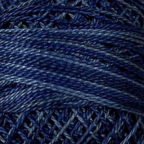 Valdani P7 Blue Variegated - Perle/Pearl Cotton Size 12, 109 yard ball - PC12-P7