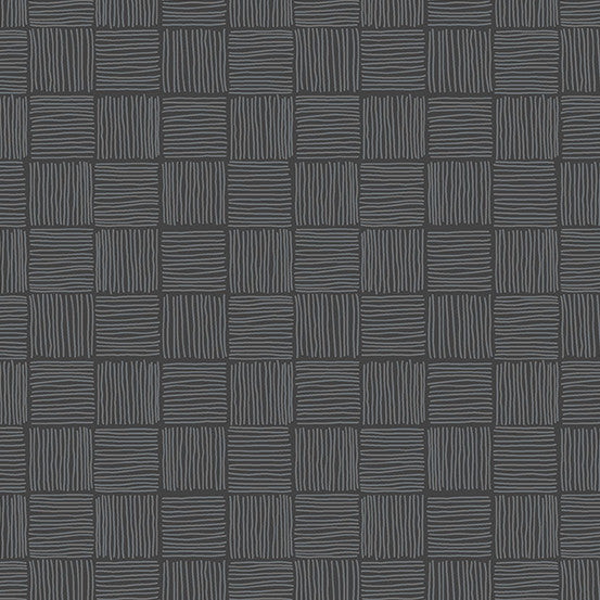 Vice Versa Quilt Fabric - Checkerboard in Pearl Black - A-686-MK
