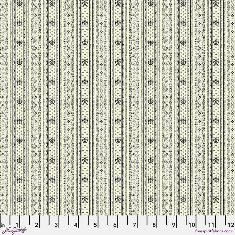 Vintage Cloth Quilt Fabric - Canals Stripe in Vondel Cream/Black - PWSK081.VONDEL