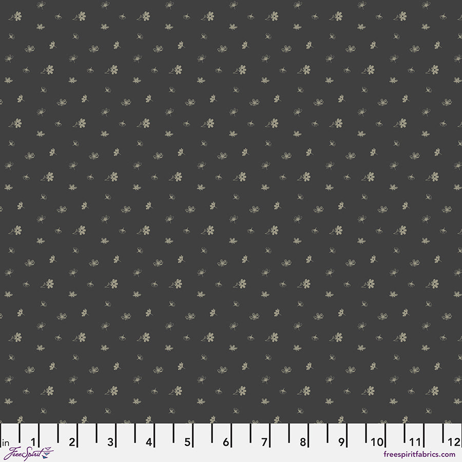 Vintage Cloth Quilt Fabric - Licorice Floral in Chateau Black - PWSK076.CHATEAU