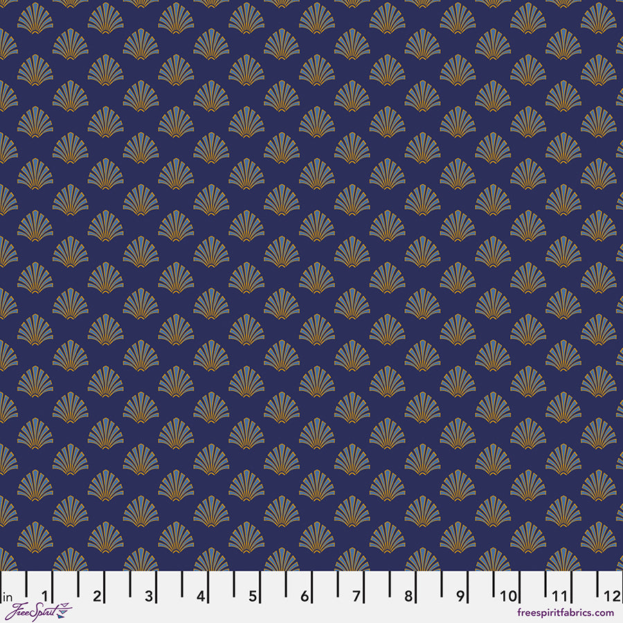 Vintage Cloth Quilt Fabric - Sails in Vondel Blue - PWSK087.VONDEL