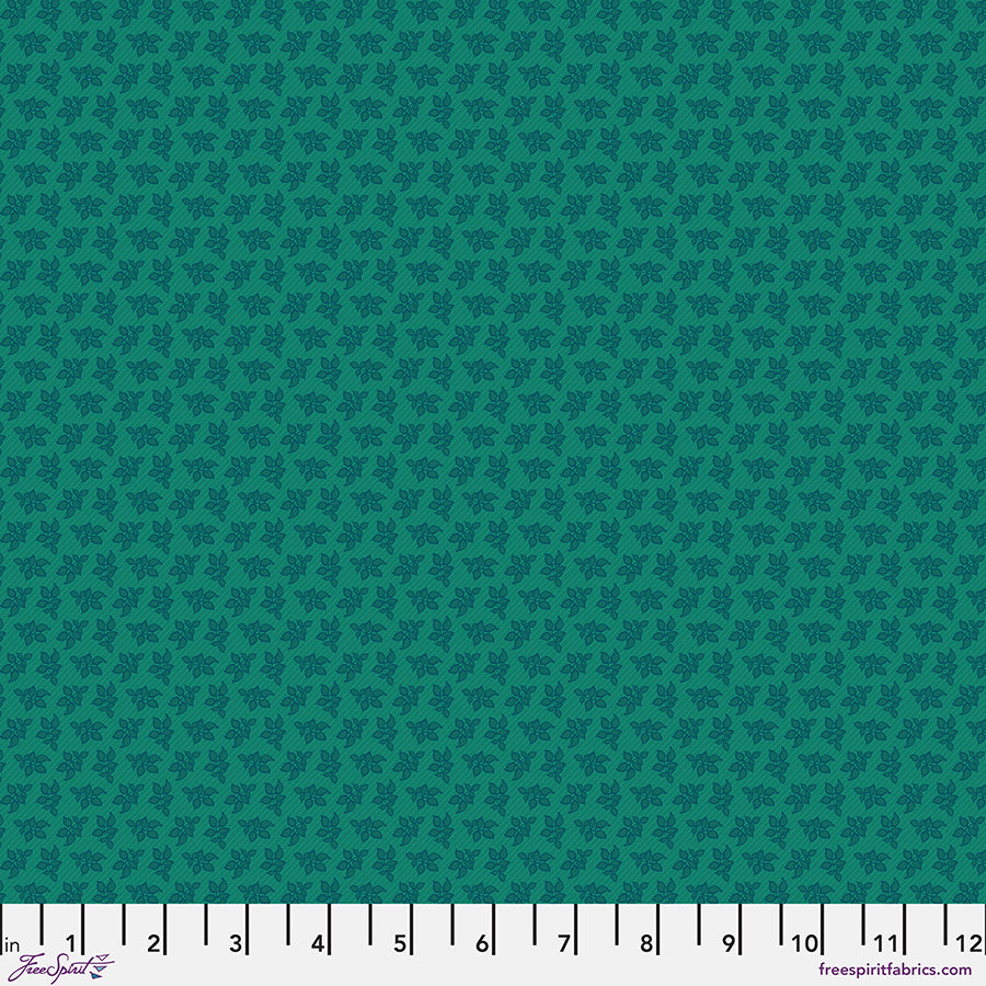 Vintage Cloth Quilt Fabric - Tea House in Vondel Teal - PWSK086.VONDEL