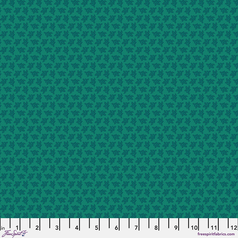 Vintage Cloth Quilt Fabric - Tea House in Vondel Teal - PWSK086.VONDEL