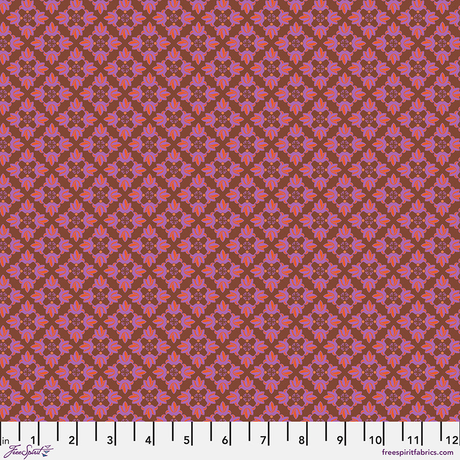 Vintage Cloth Quilt Fabric - Tickets in Chateau Red/Purple - PWSK077.CHATEAU