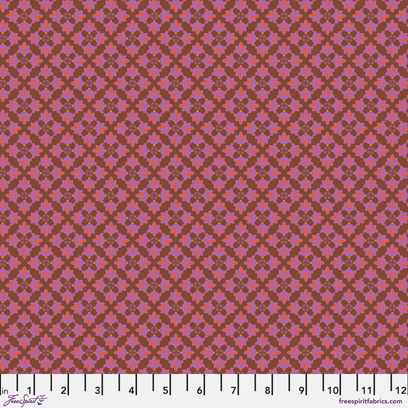 Vintage Cloth Quilt Fabric - Tickets in Chateau Red/Purple - PWSK077.CHATEAU