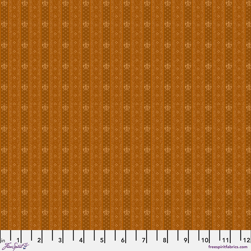 Vintage Cloth Quilt Fabric - Tracks Stripe in Chateau Gold - PWSK079.CHATEAU
