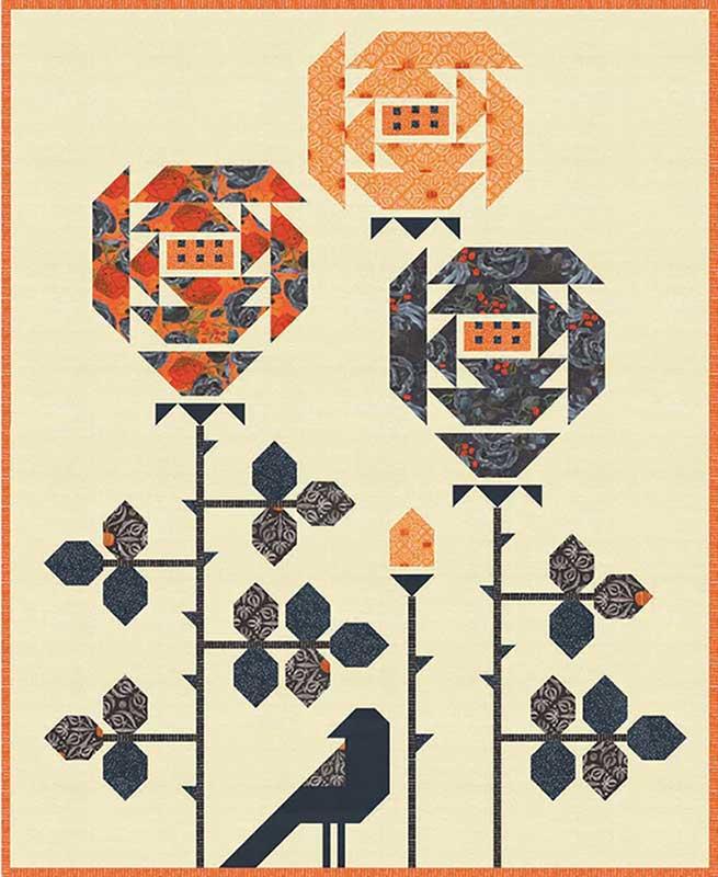 Visitor Among The Roses Quilt Pattern by Robin Pickens - RPQP-VAR173