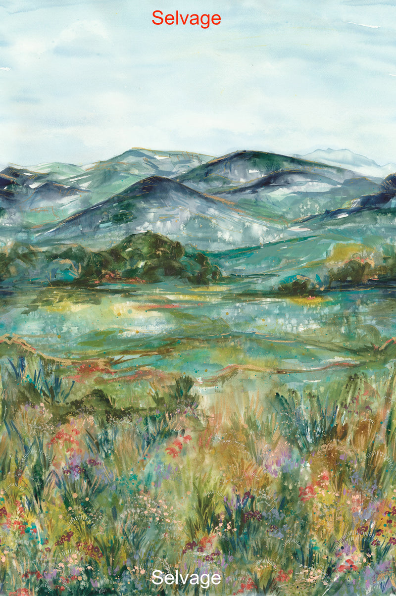 Wanderlust Quilt Fabric - Adventuresome Landscape in Mountains Multi - 39852 11