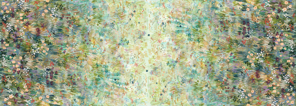 Wanderlust Quilt Fabric - Wildflower Grove Ombre in Field Green - 39851 11