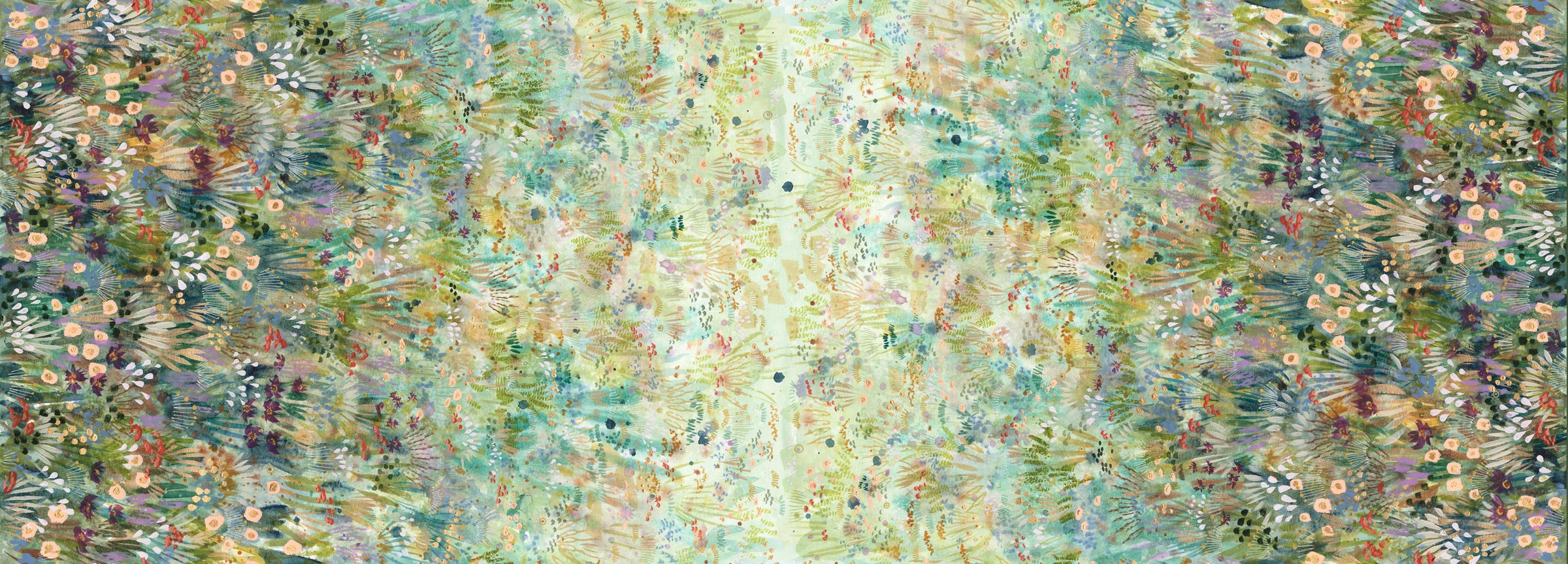 Wanderlust Quilt Fabric - Wildflower Grove Ombre in Field Green - 39851 11