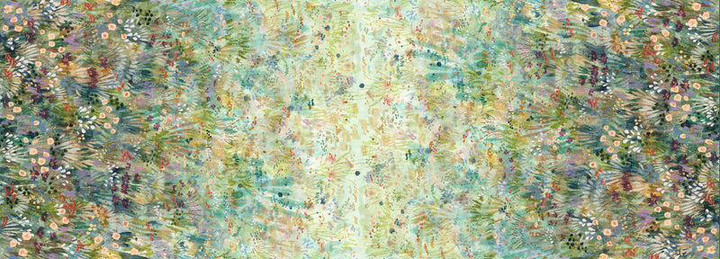 Wanderlust Quilt Fabric - Wildflower Grove Ombre in Field Green - 39851 11