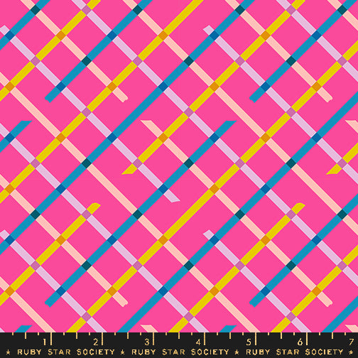 Washi Plus Quilt Fabric by Ruby Star Society - Off Grid in Playful Pink - RS1104 13