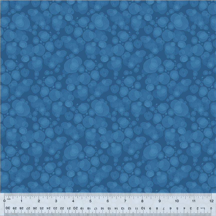 Watermark Quilt Fabric - Blender in Indigo Blue - 54665-17