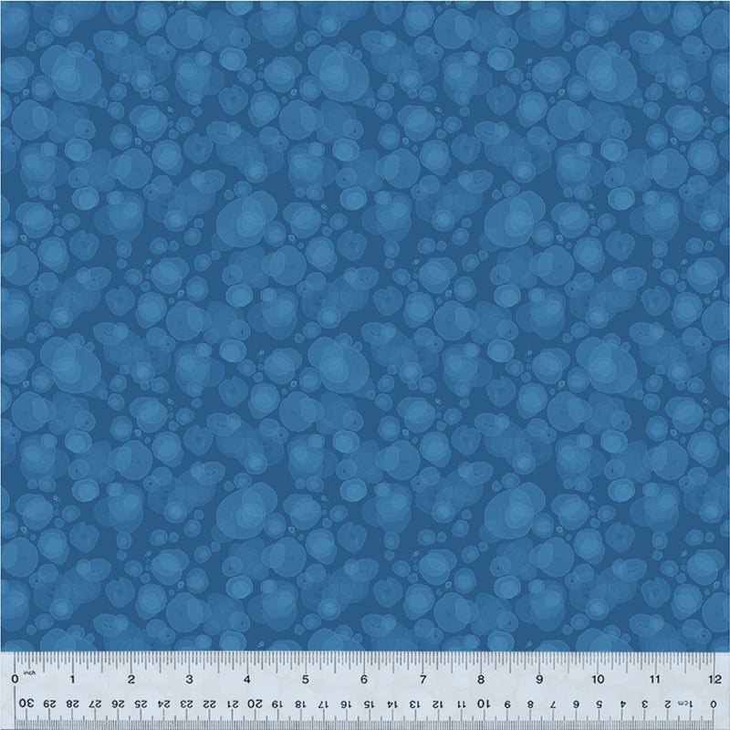 Watermark Quilt Fabric - Blender in Indigo Blue - 54665-17