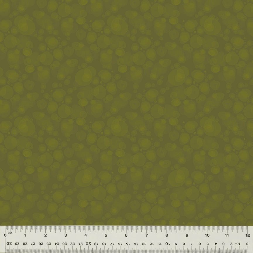 Watermark Quilt Fabric - Blender in Olive Green - 54665-10