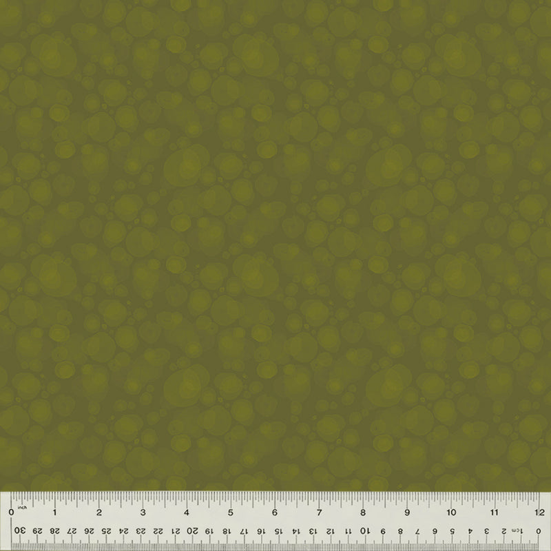 Watermark Quilt Fabric - Blender in Olive Green - 54665-10