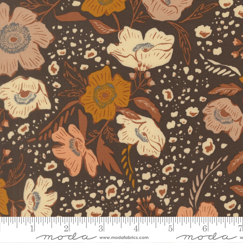 Wellspring Quilt Fabric - Flora Flourish in Charcoal Gray - 45670 19