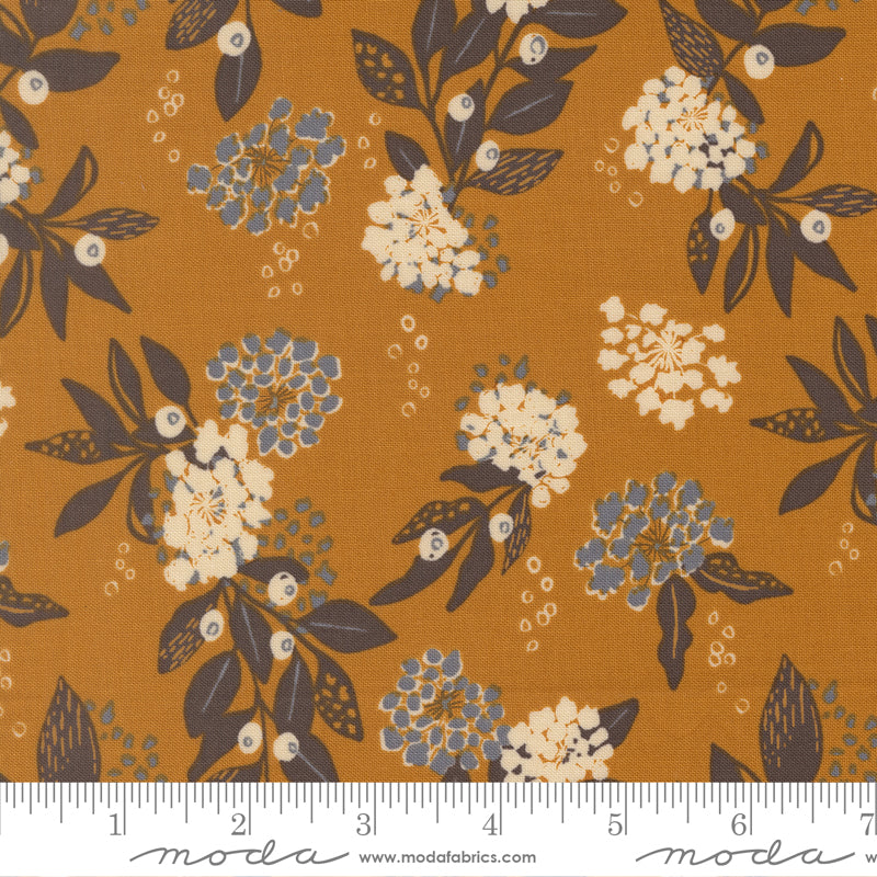 Wellspring Quilt Fabric - Inflorescence in Caramel Gold - 45671 15