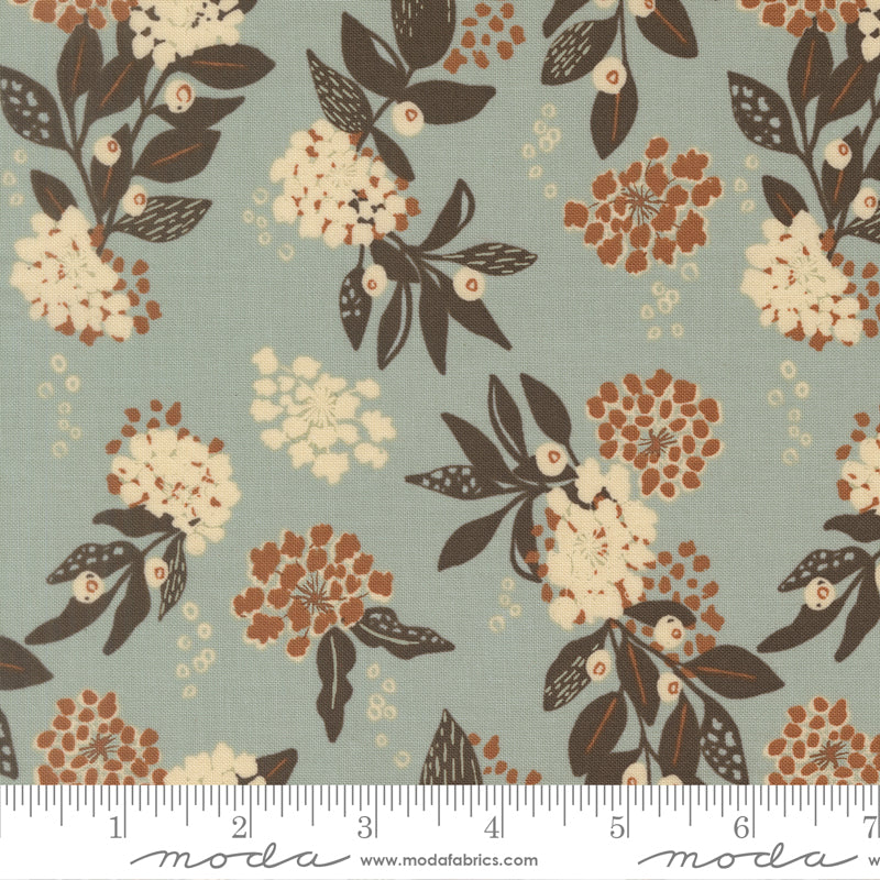 Wellspring Quilt Fabric - Inflorescence in Storm Blue - 45671 16